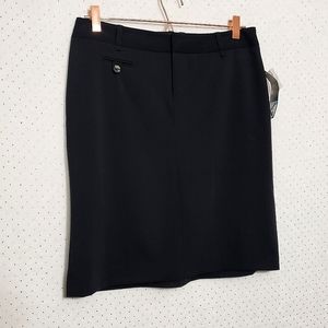 Black Pencil Skirt W/ Pockets * Lined * Sz 6 *